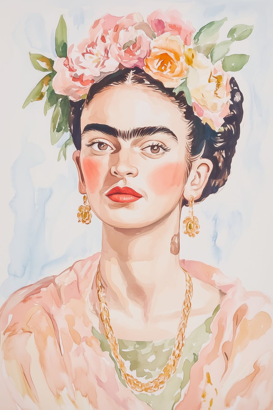 Poster - Frida Kahlo Porträtt