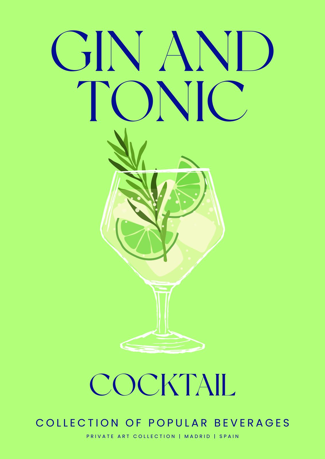 Poster - Gin och Tonic Cocktail