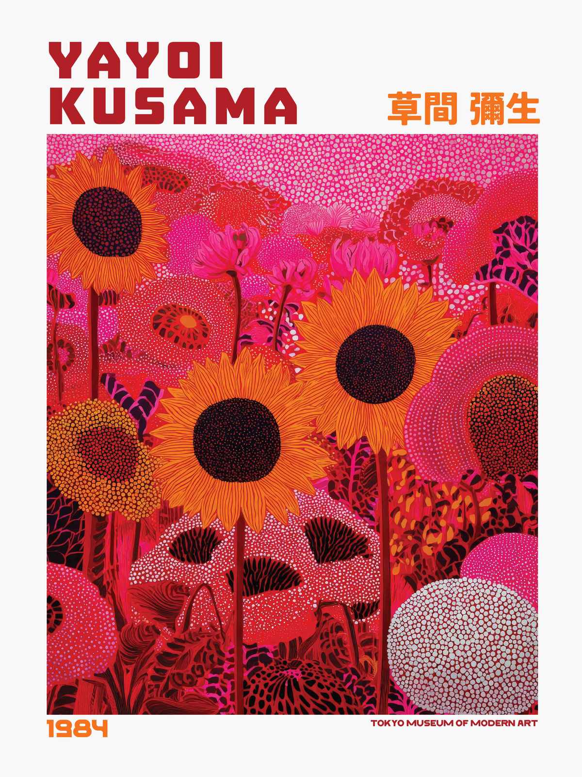 Poster - Yayoi Kusama Solrosor