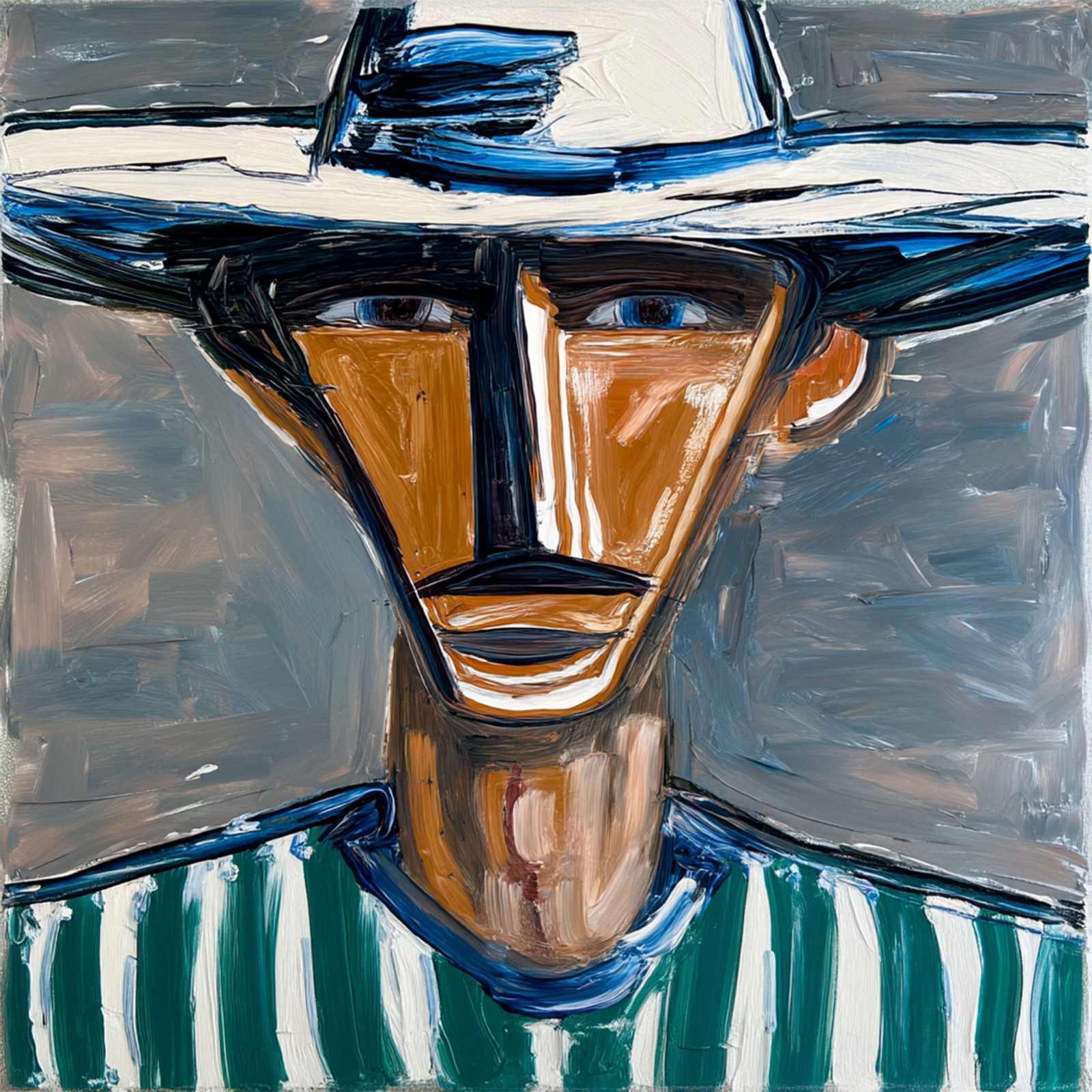 Poster - Abstrakt Man med Hatt