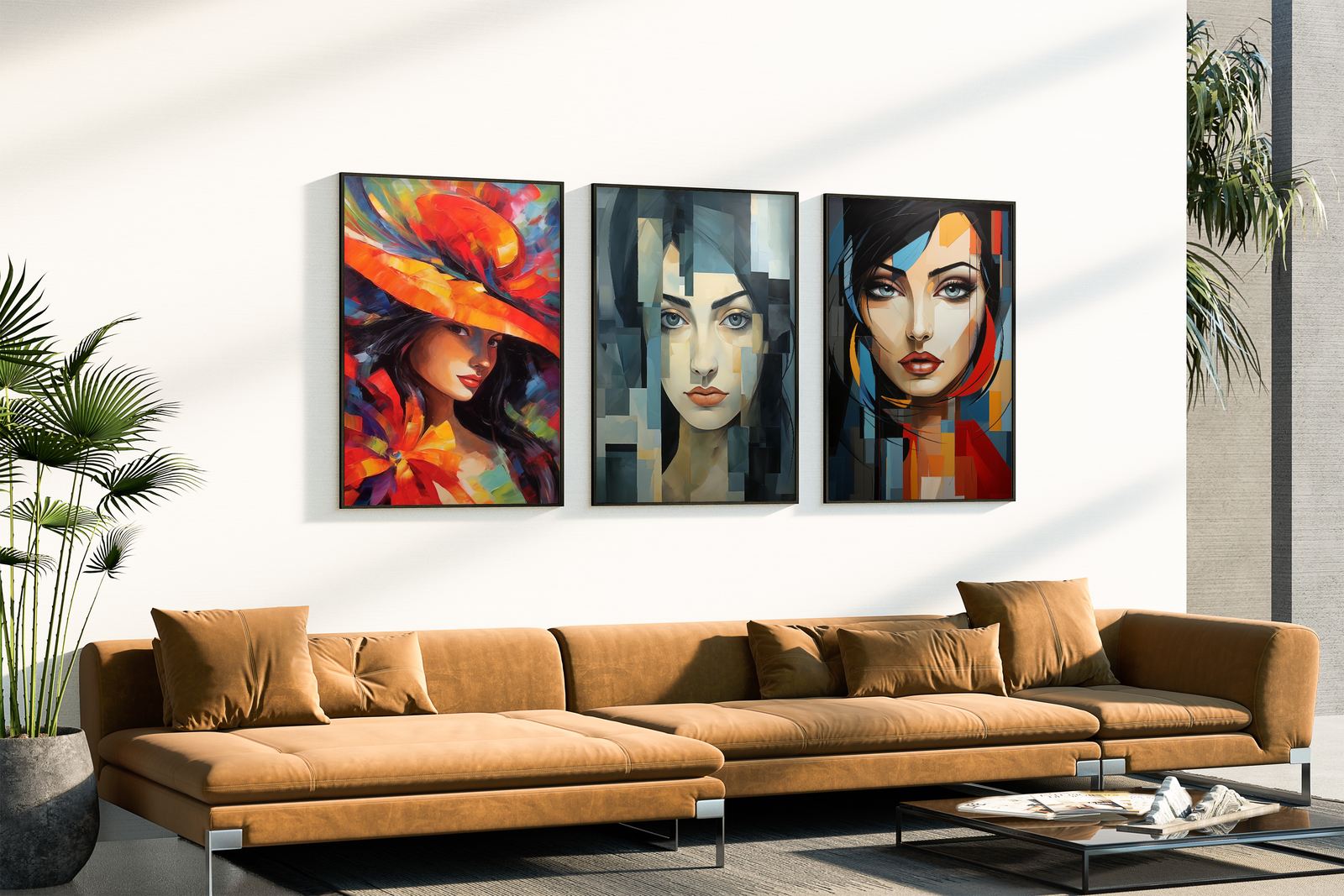 Poster - Abstrakt Porträttsamling / Set of 3