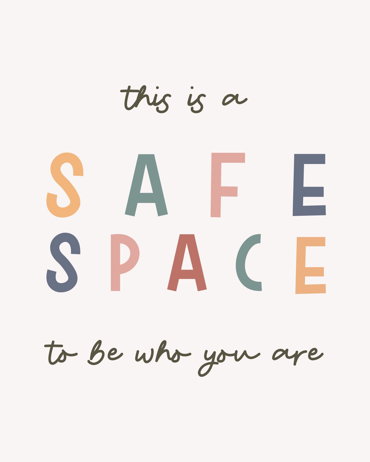 Affisch - Safe Space-meddelande