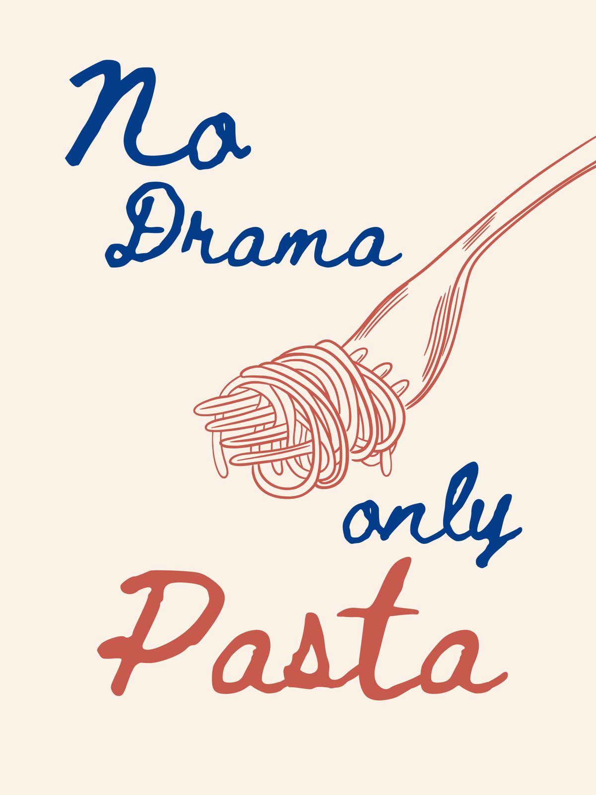 Poster - Ingen Drama Endast Pasta