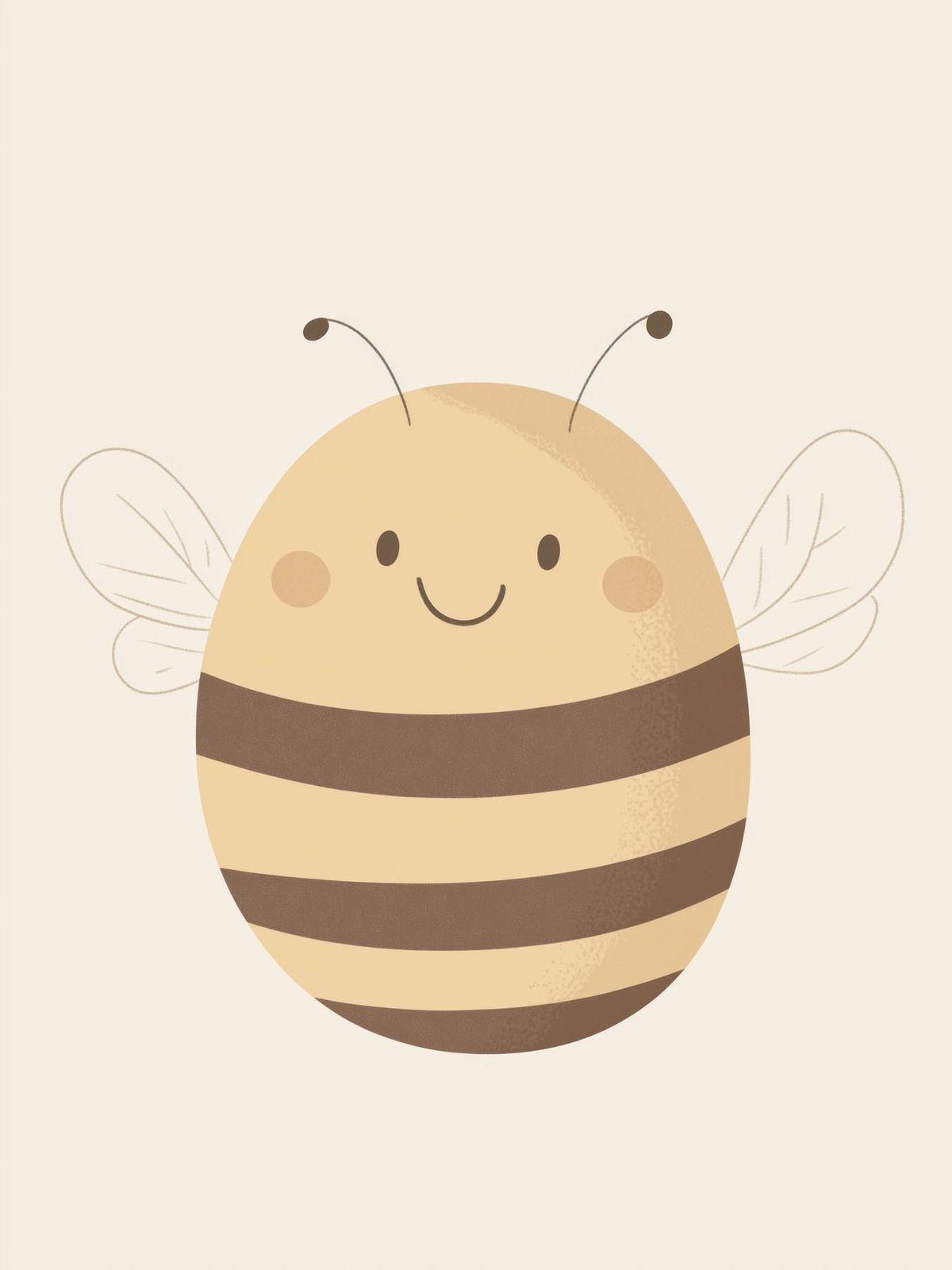 Poster - Söt Bi Illustration