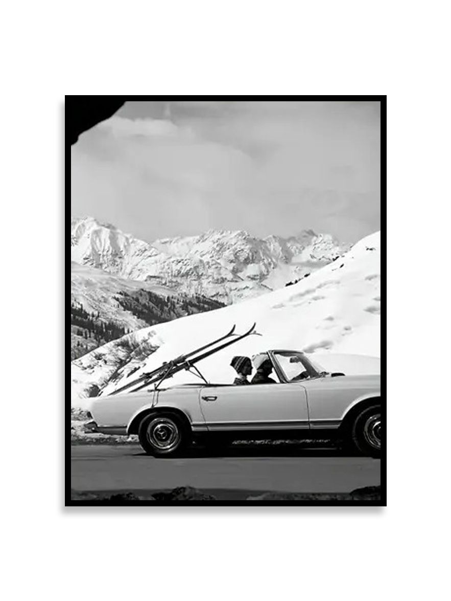 Poster - Vintagebil i Alperna
