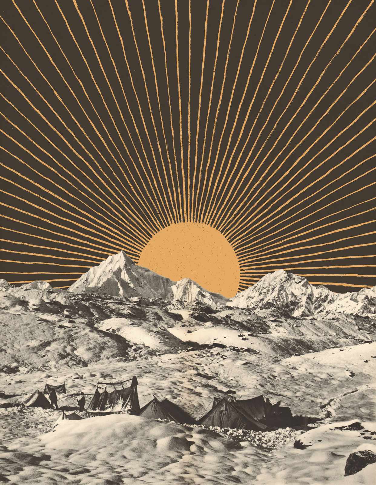 Poster - Bergsolstråle