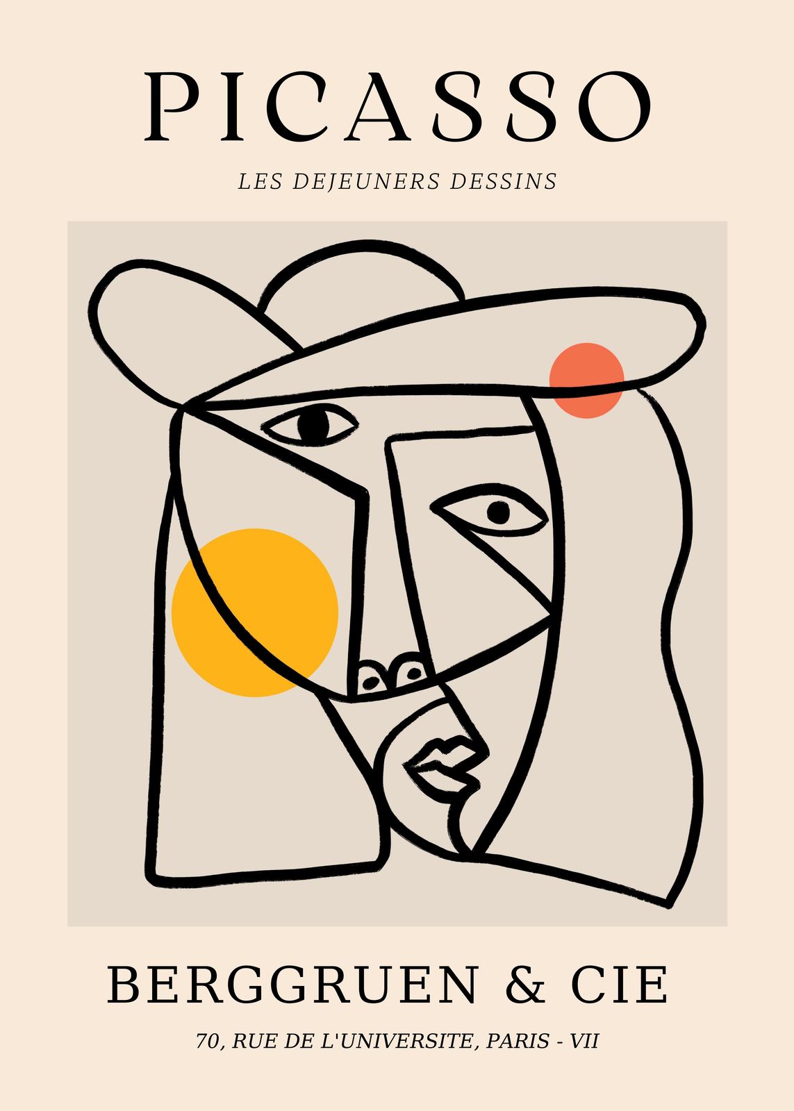 Poster - Picasso Les Dejeuners Dessins