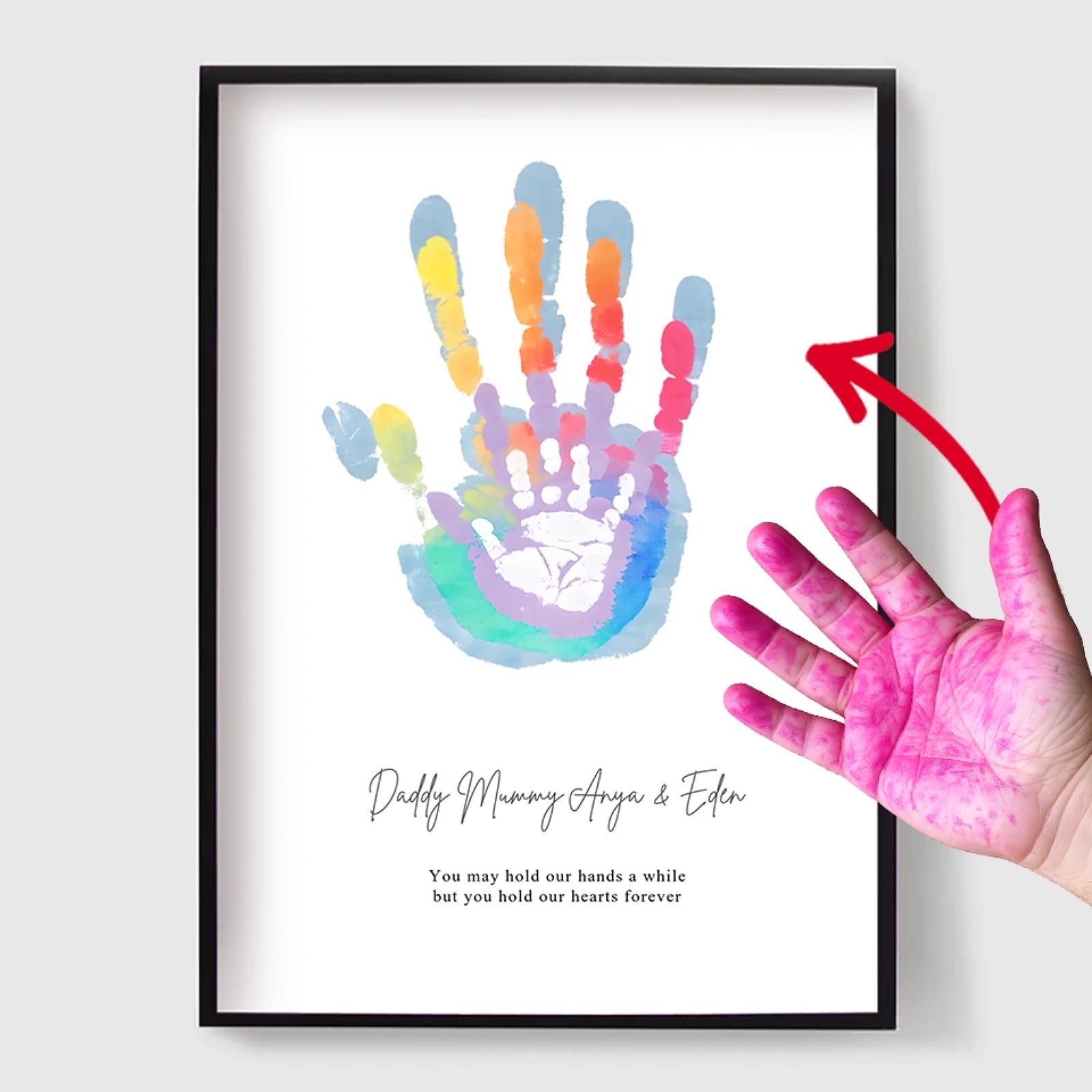 Personlig Poster - Gör Det Själv Familj Handavtryck Konst