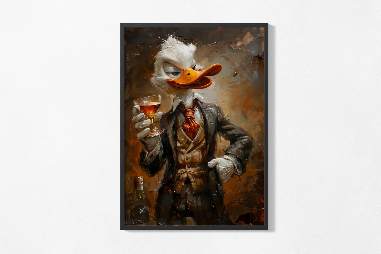 Poster - Elegant Anka med Dryck