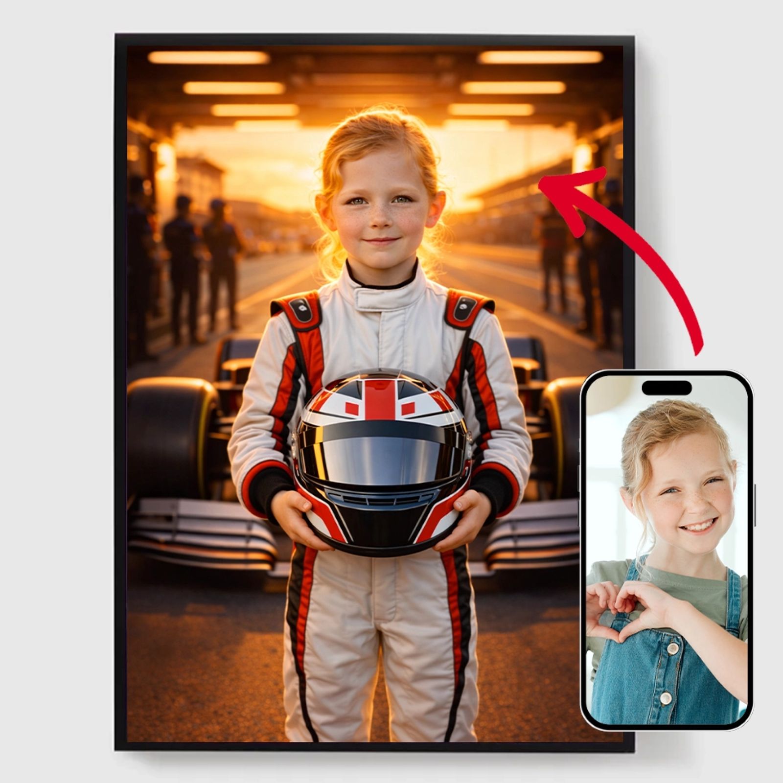 Personlig Poster - Barn F1 Förare - AI Poster