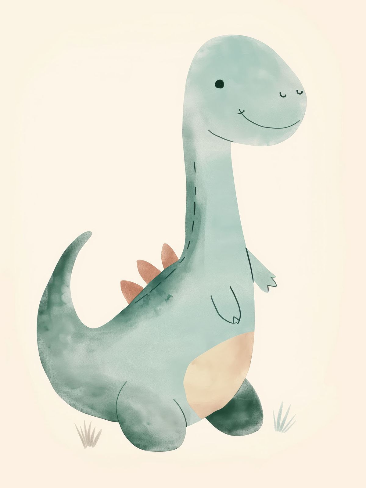 Poster - Glad Dinosaur
