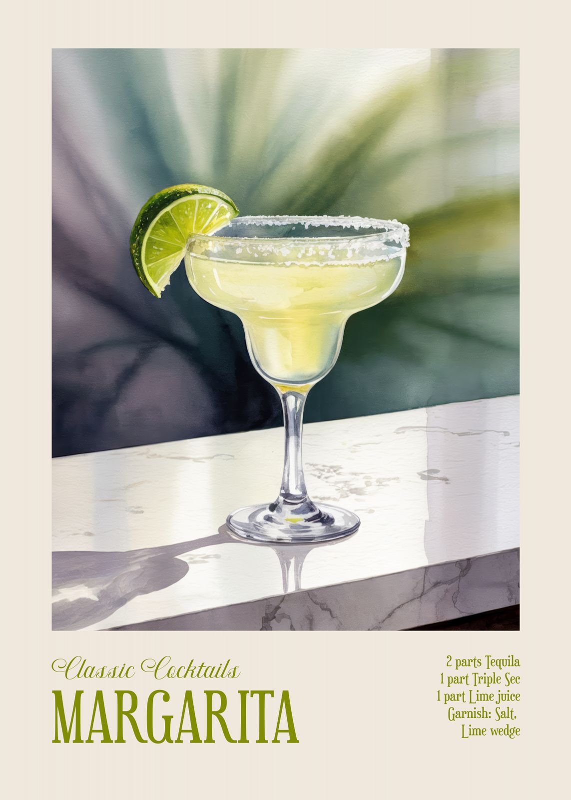 Poster - Klassisk Cocktail Margarita
