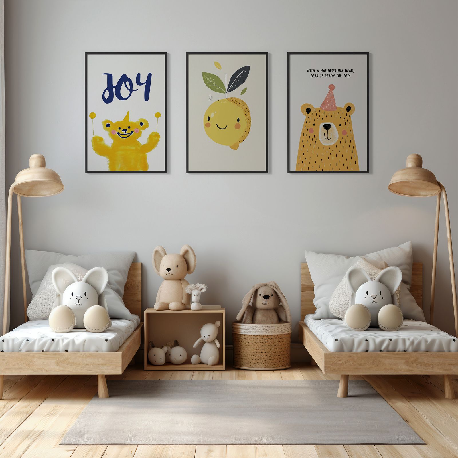Poster - Glad Björn och Citron / Set av 3