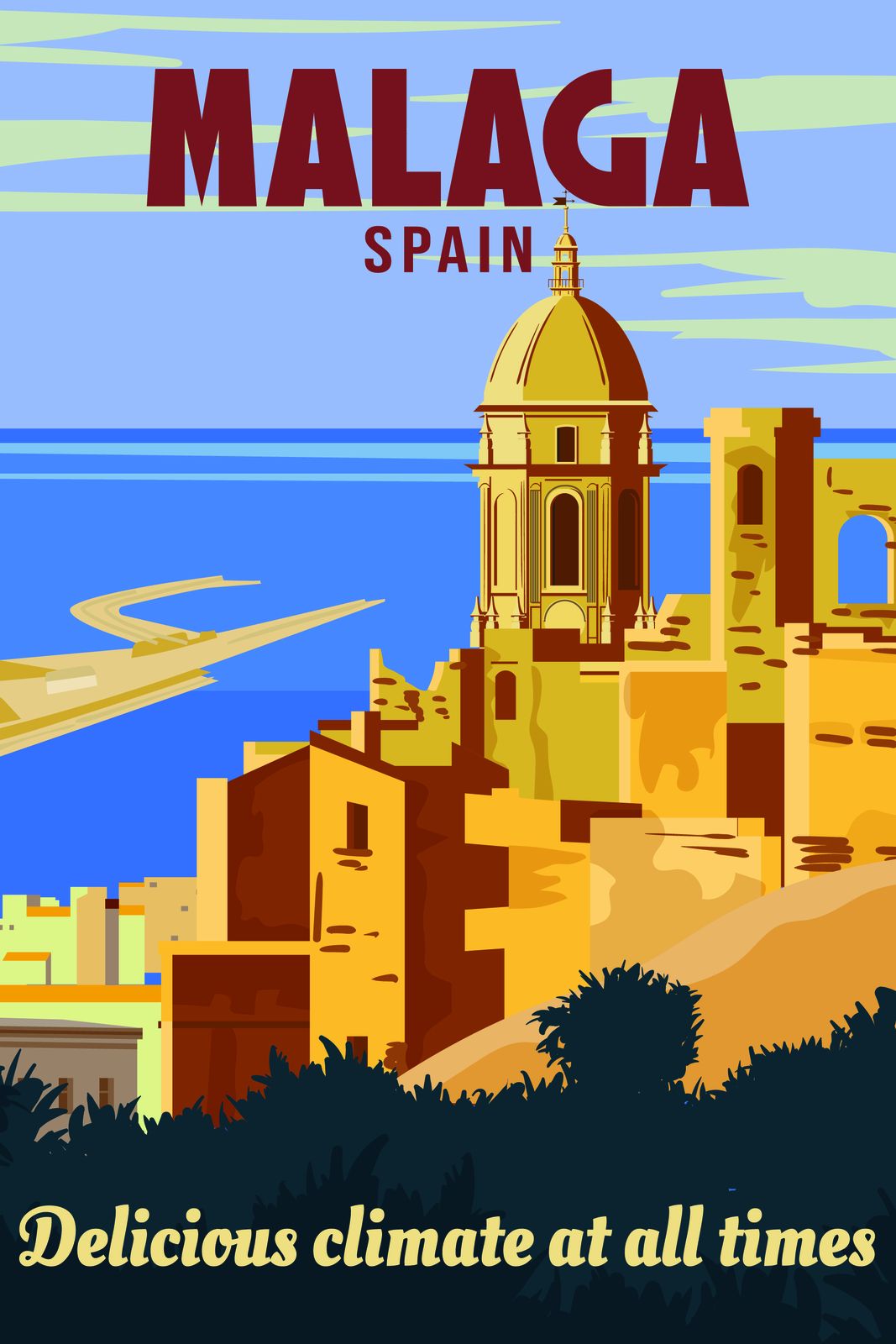 Malaga Spanien Reseposter