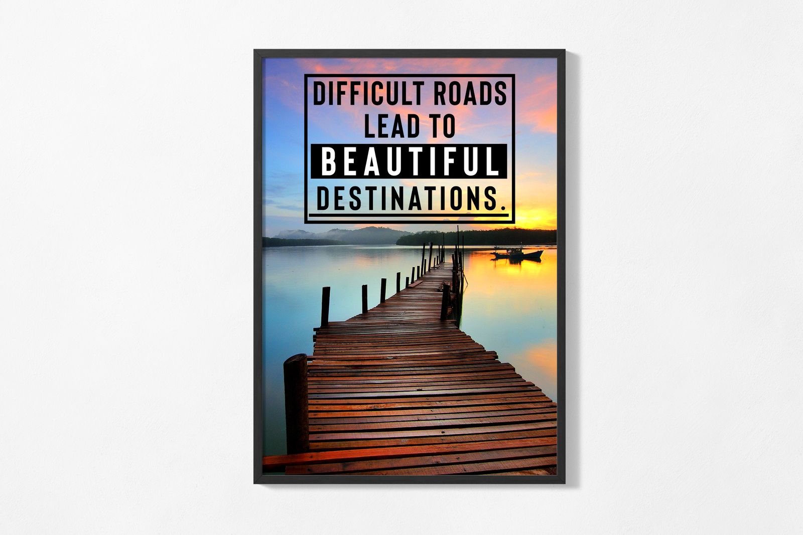Poster - Inspirerande Brygga Solnedgång