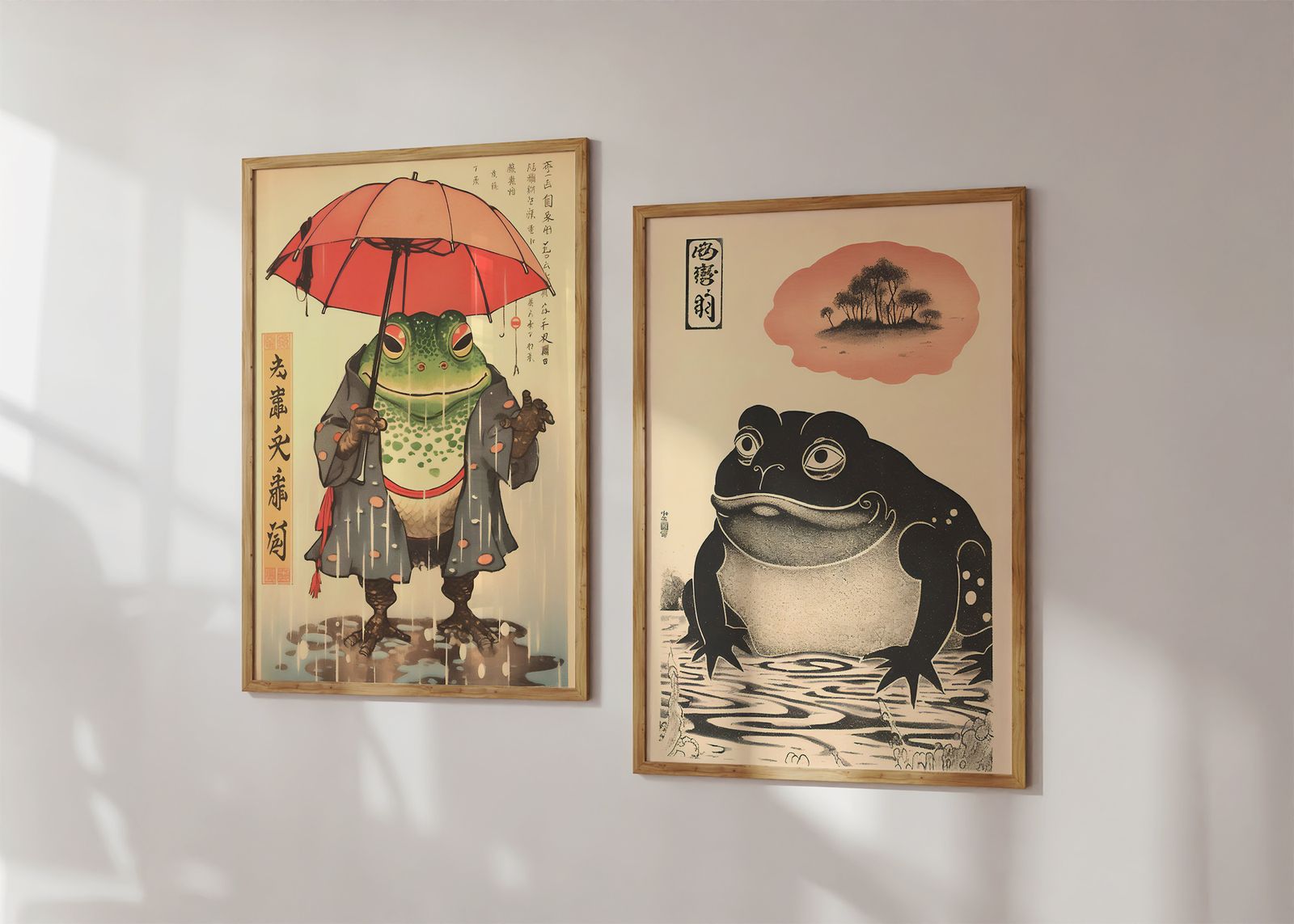 Poster - Groda i Regn / Set om 2
