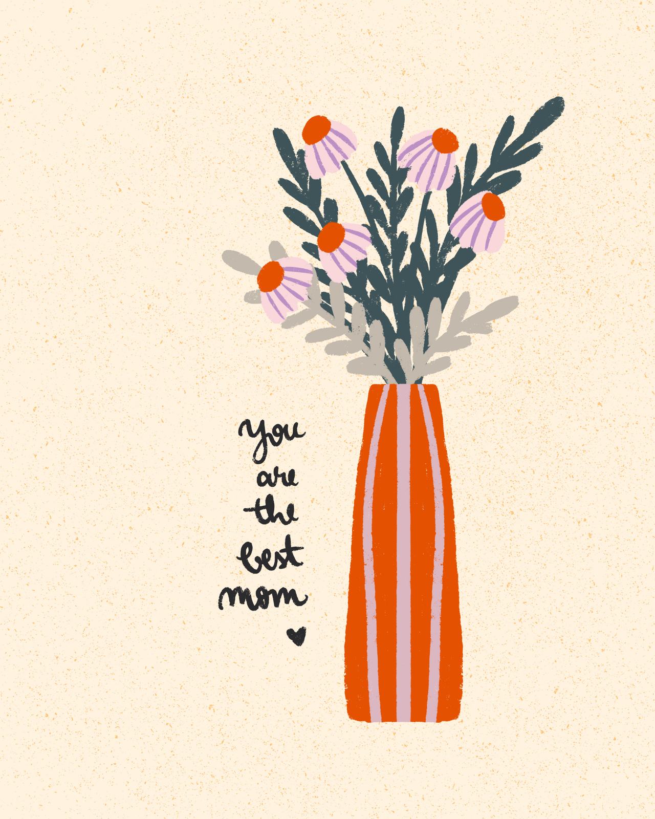 Poster - Blomstervas Konst