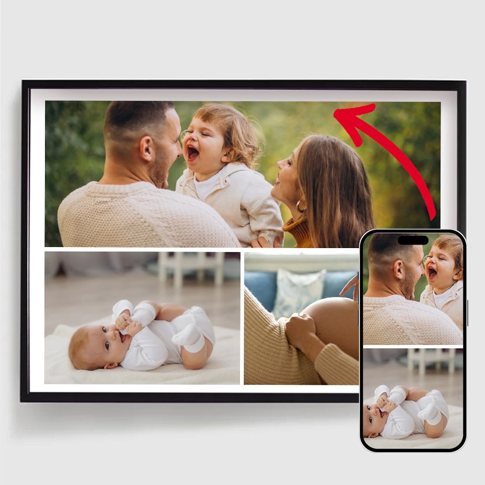 Personliga Posters - Ladda upp dina egna bilder - 3 Foton Horisontellt
