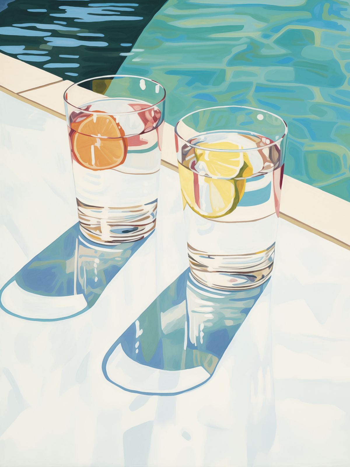 Poster - Poolside Reflections
