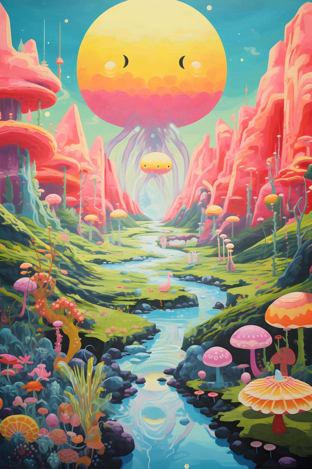 Poster - Surrealistiskt Landskap