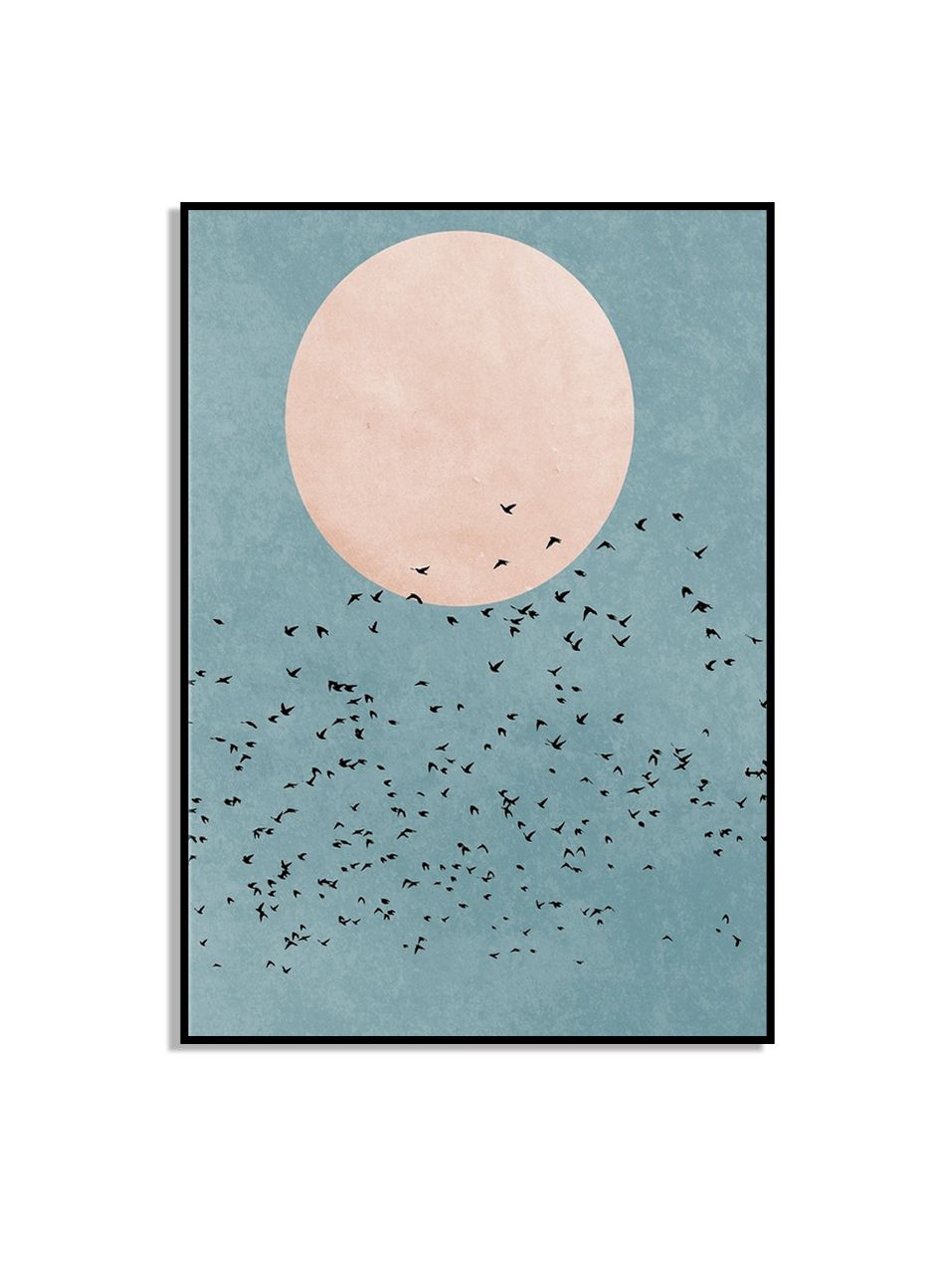 Måne med fåglar väggposter