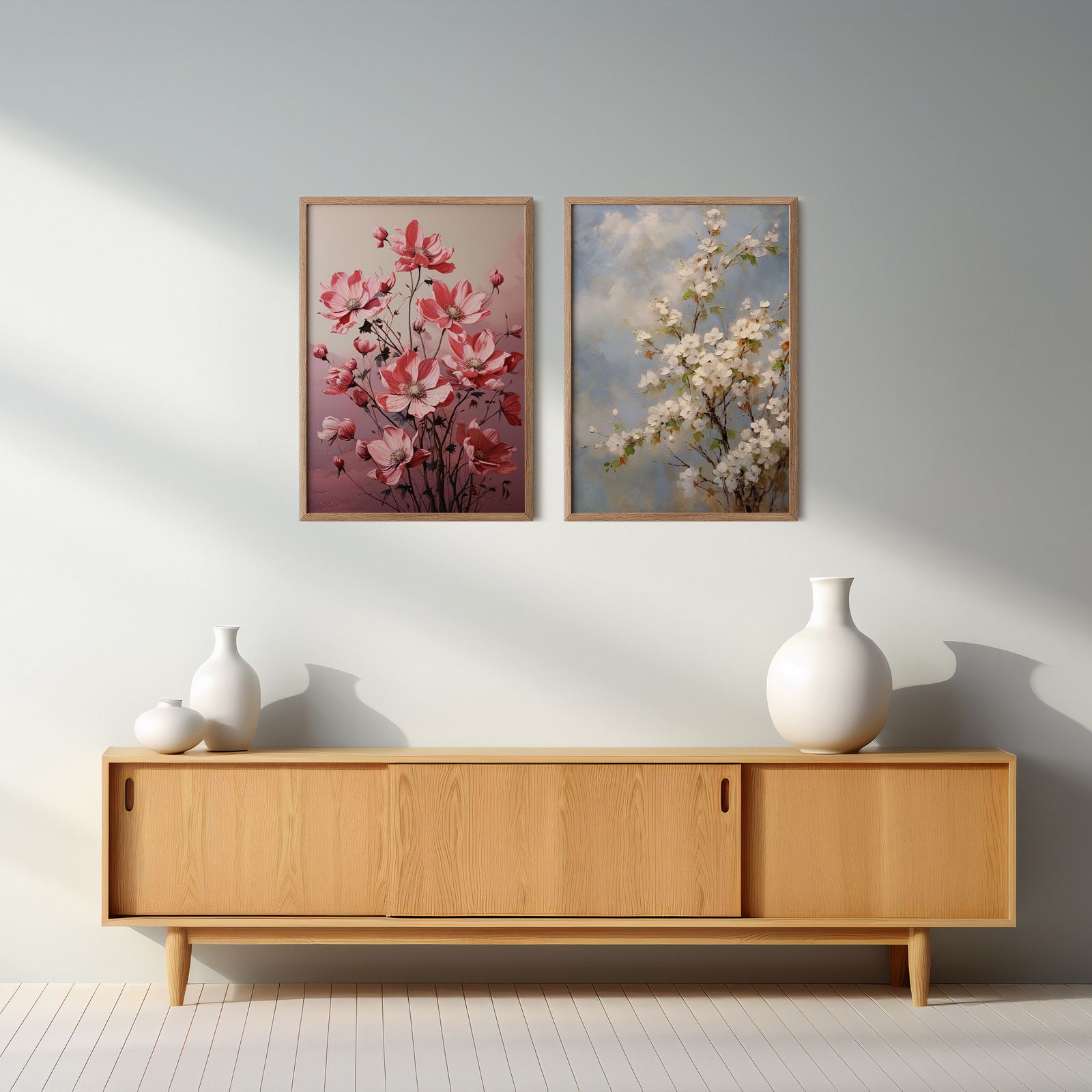 Poster - Blommande Konst / Set av 2