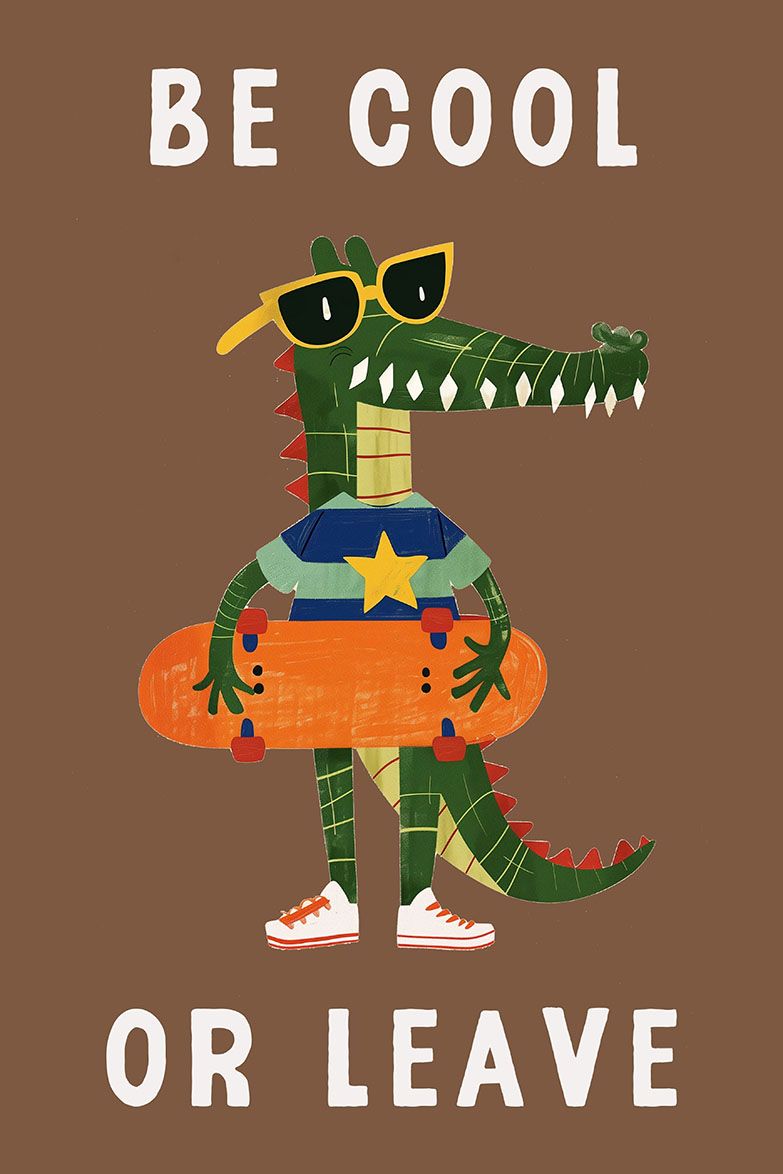 Affisch - Cool Krokodil