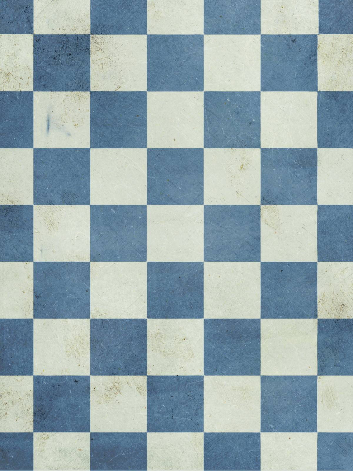 Poster - Blå och Vit Rutigt
