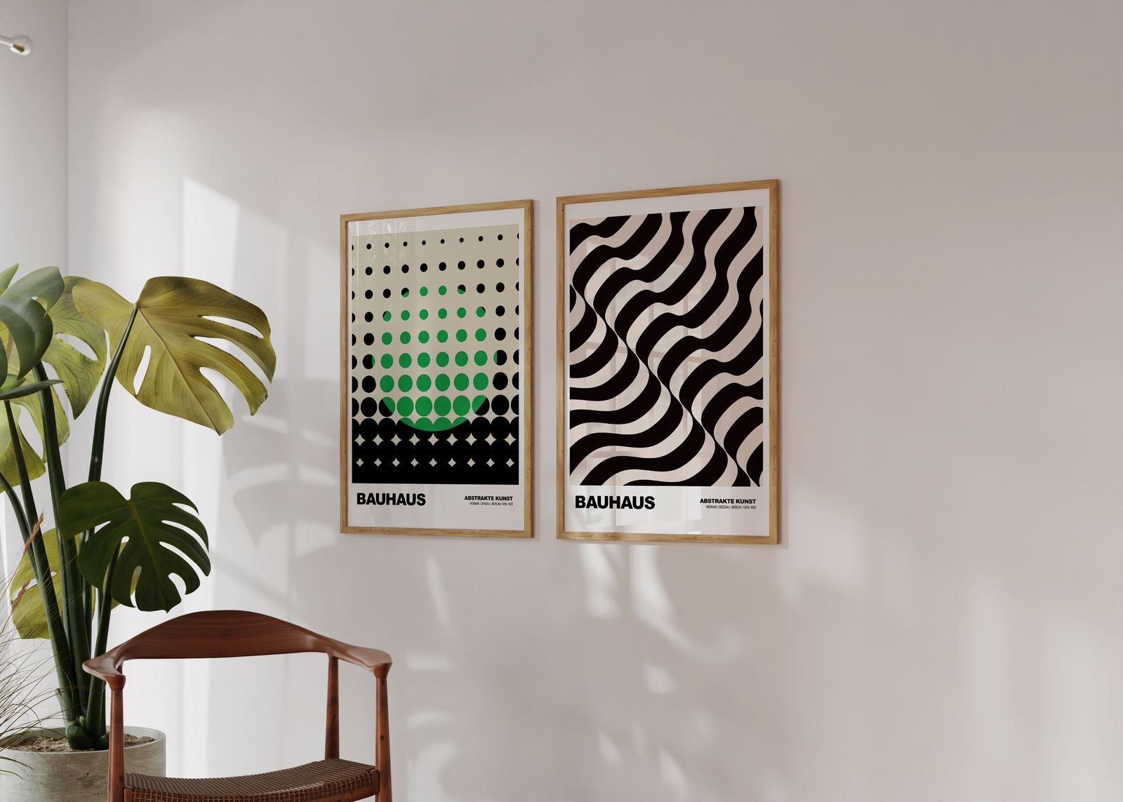 Poster - Bauhaus Abstrakt Konst / Set med 2