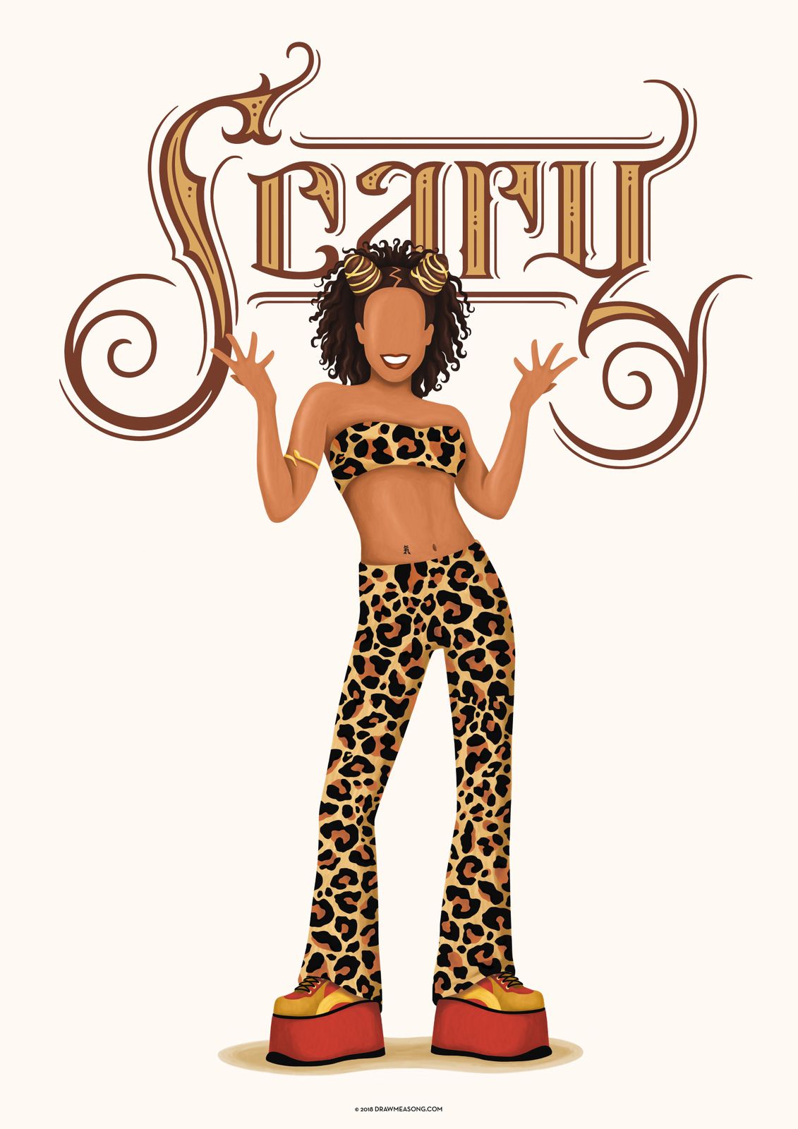 Poster - Skrämmande Leopard Diva