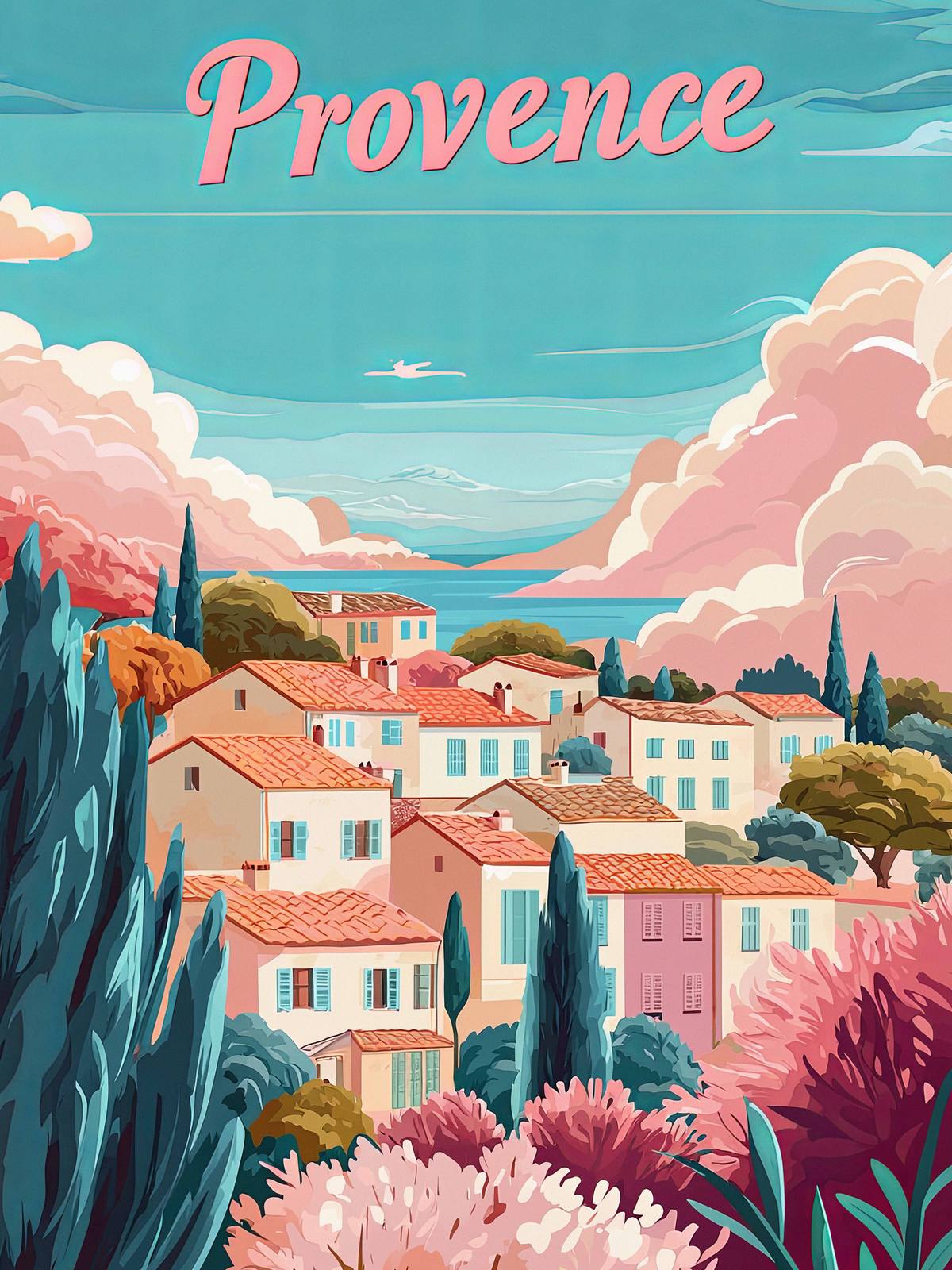 Poster - Provence Vy