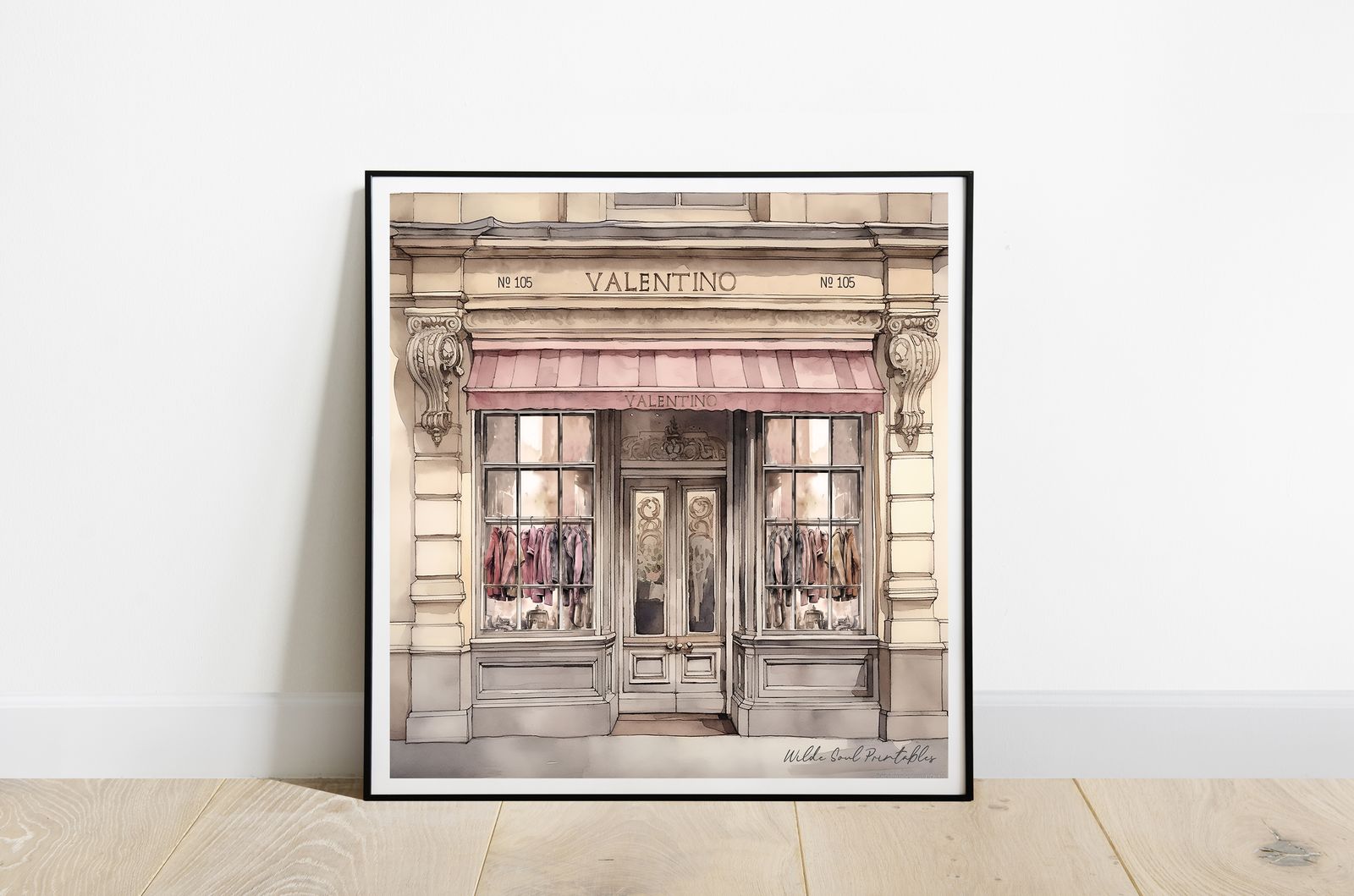 Valentino butiksvy väggposter