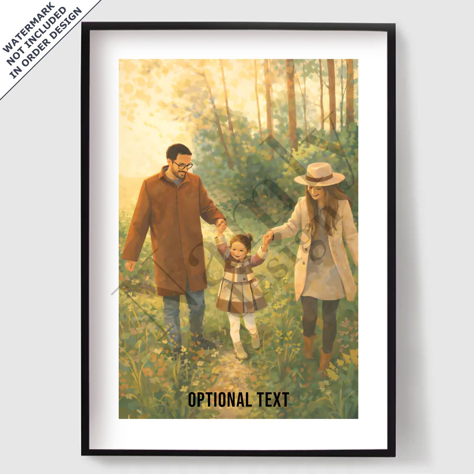 Personlig Poster - Sagobok Familjekonst - AI Poster