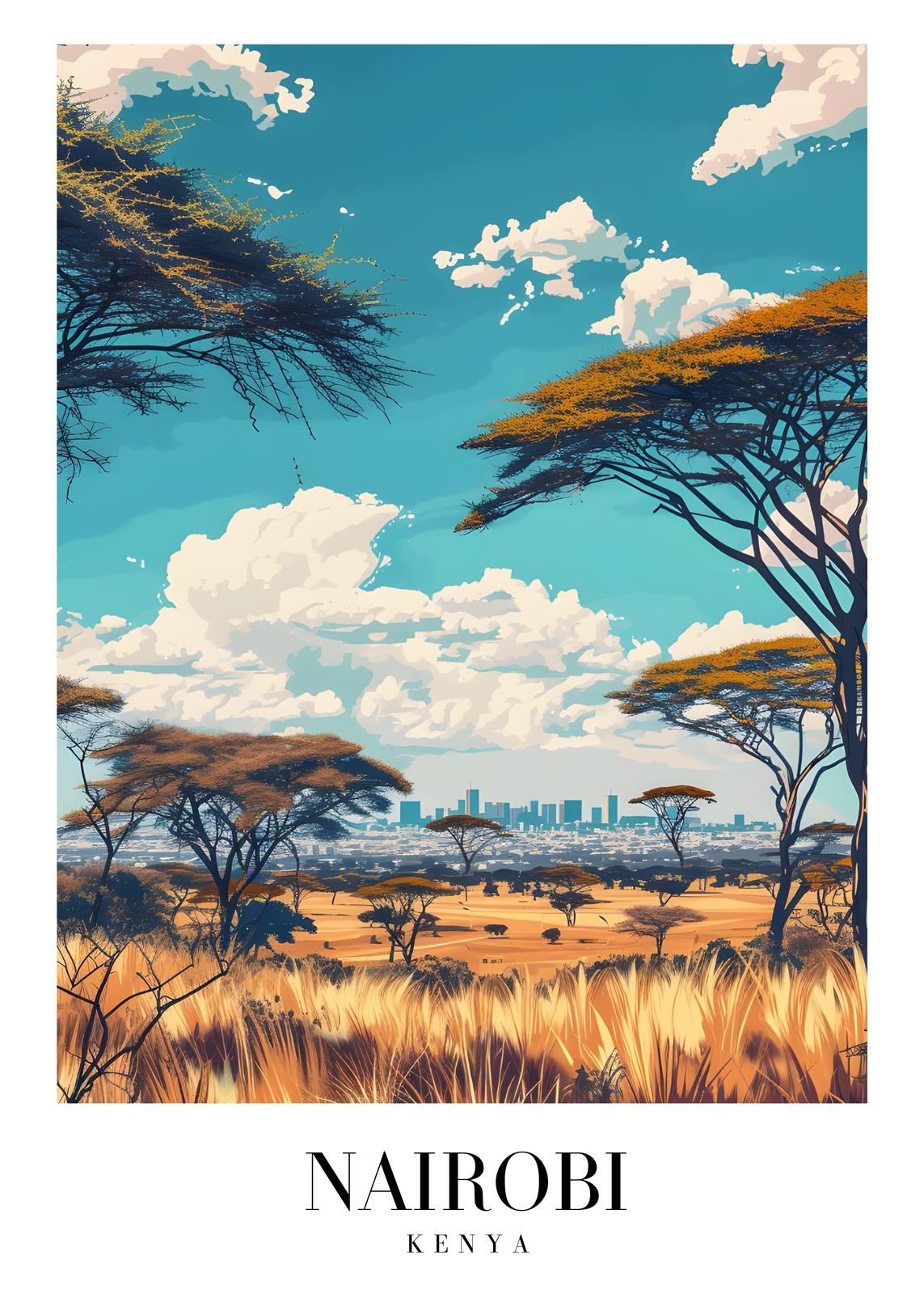 Poster - Nairobi Landskap