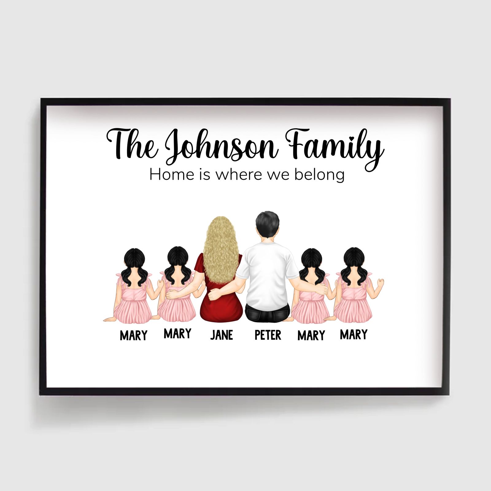 Personlig Affisch - Familjeillustration