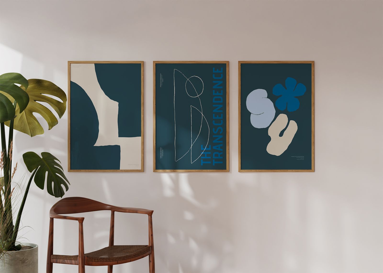 Poster - Primitiv modernism / Set om 3