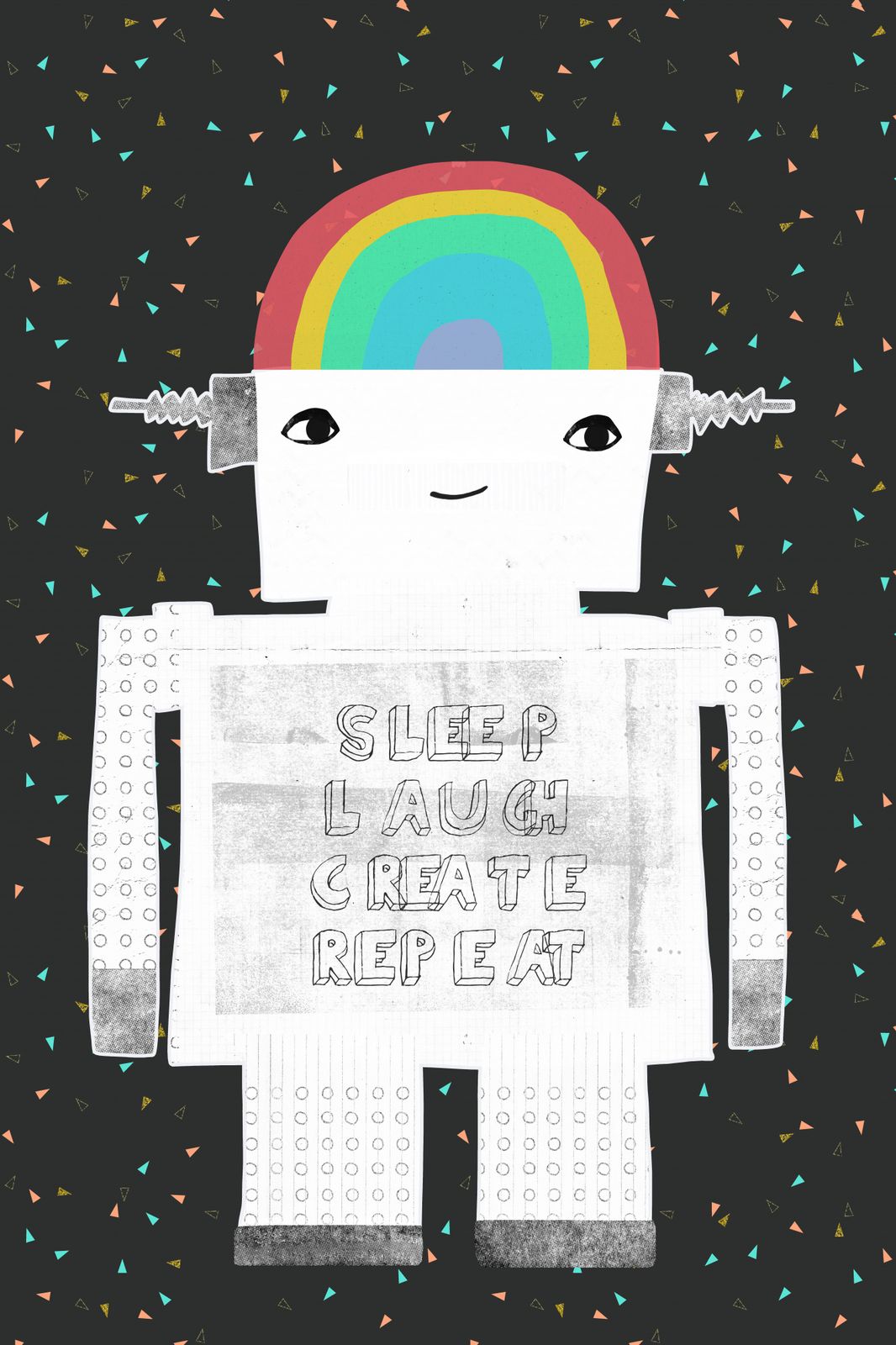 Poster - Sömn Skratt Skapa Robot