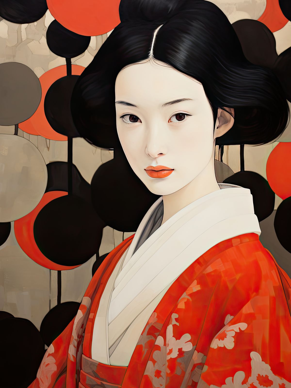 Poster - Japansk Konstporträtt