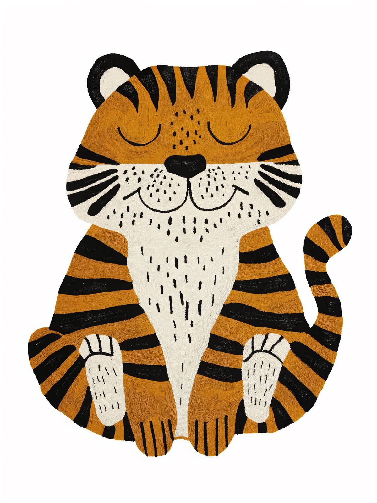 Poster - Sovande tiger
