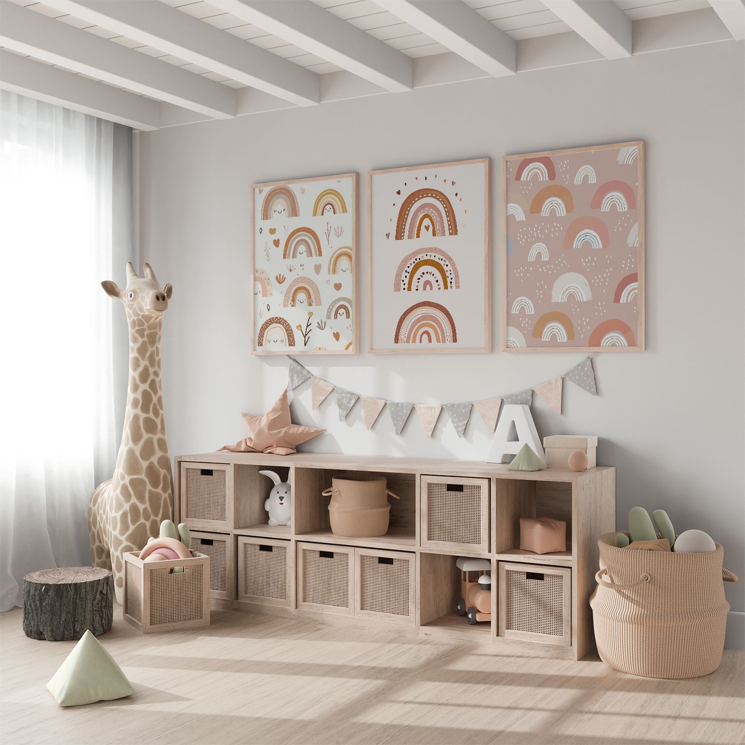 Poster - Pastellregnbågar / Set av 3