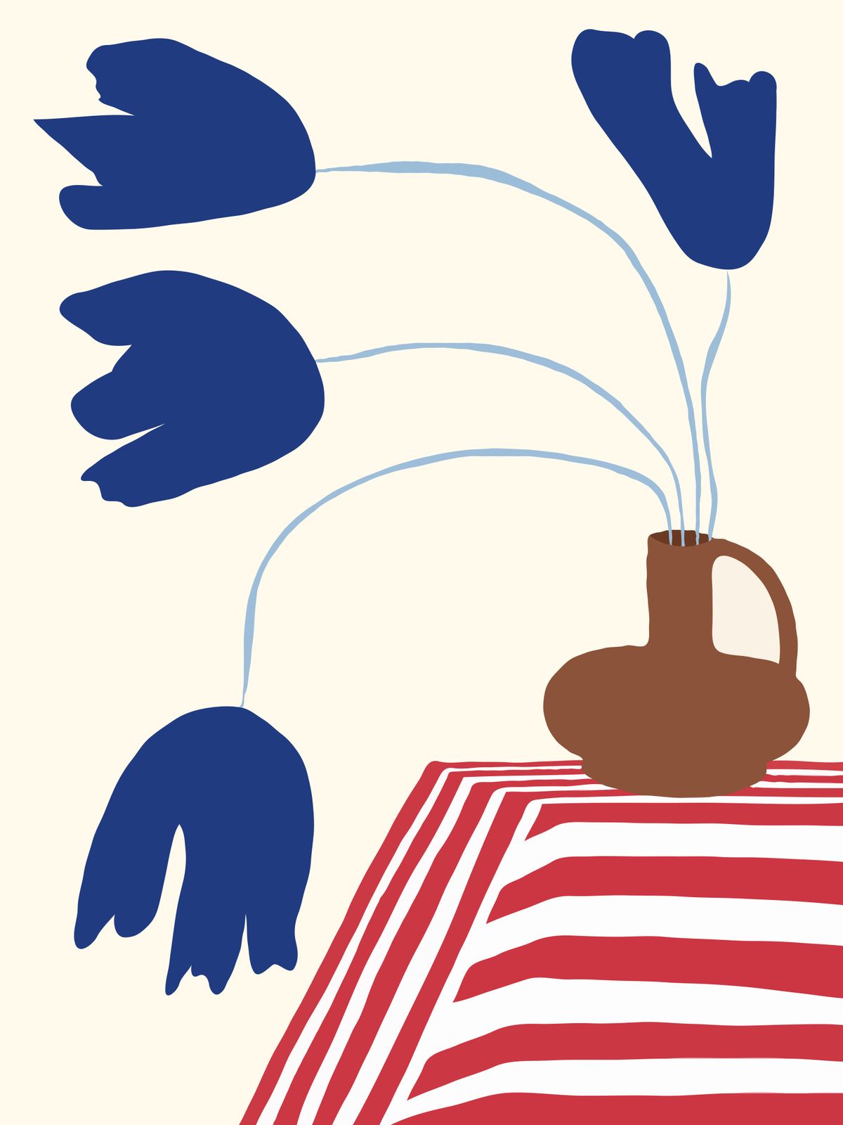 Poster - Blå Tulpaner