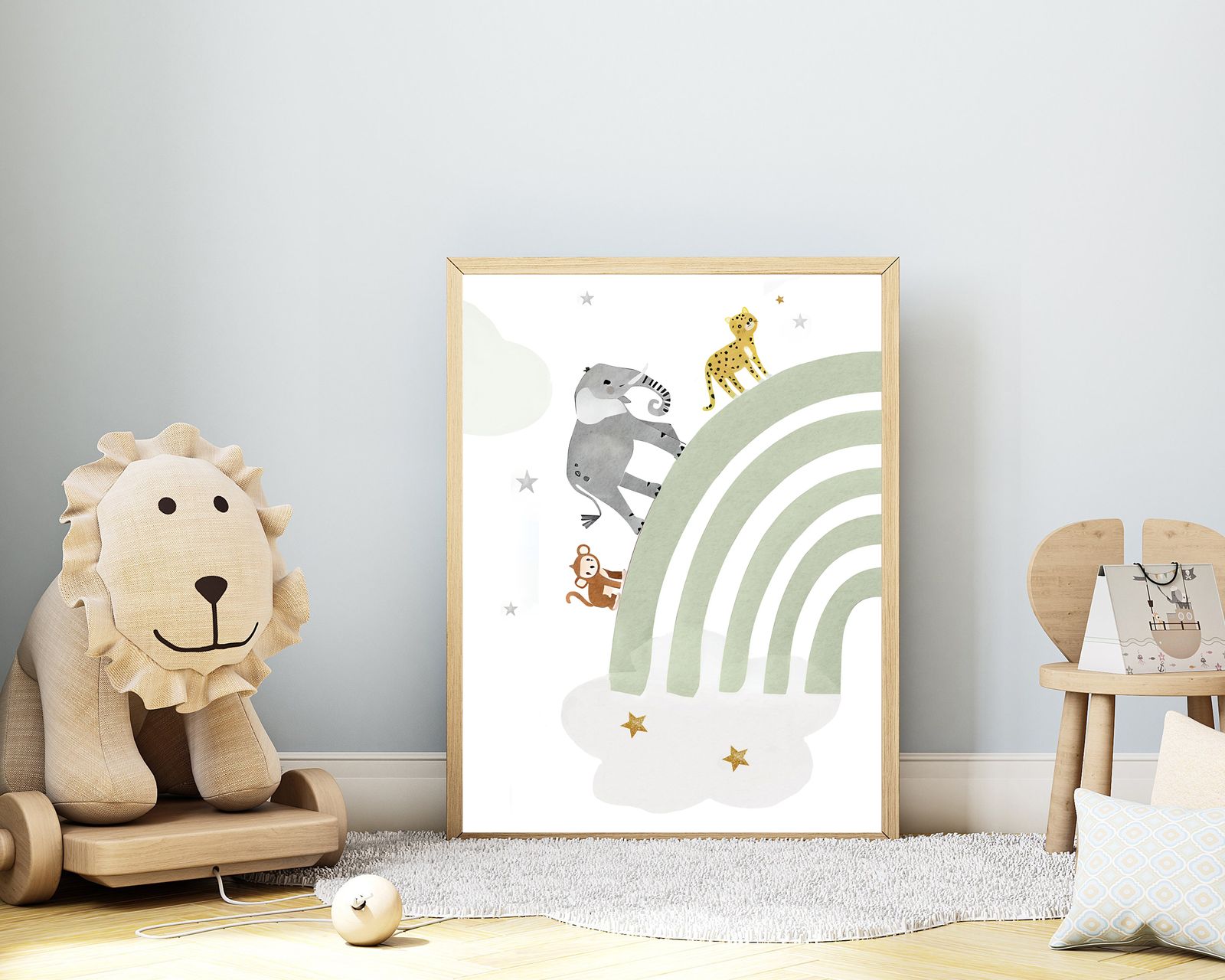 Djur Regnbåge Poster