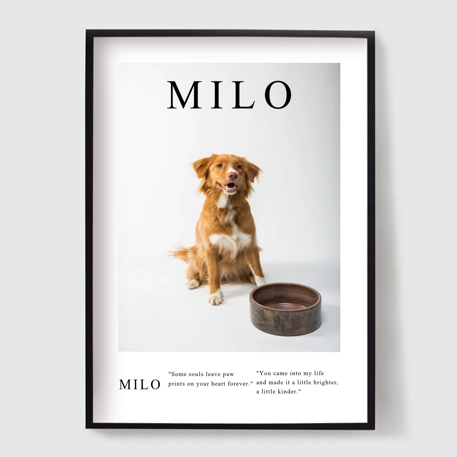 Personlig Poster - Minimalistiskt Djurminne