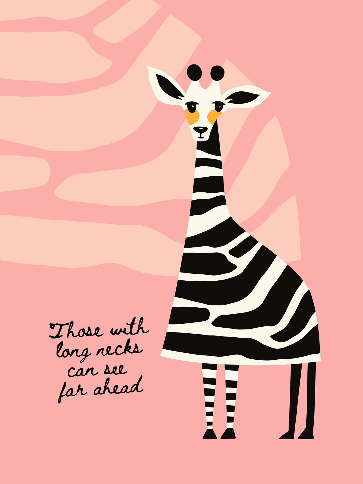 Poster - Zebra Giraff Illustration