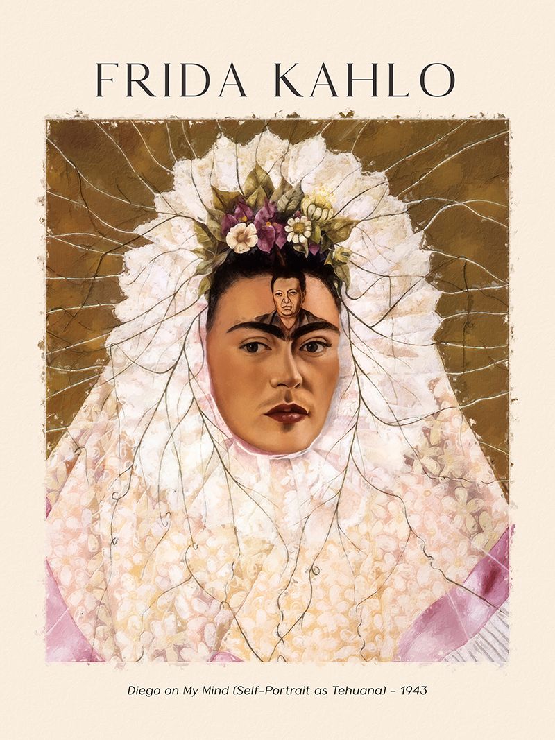 Affisch - Diego på mitt sinne av Frida Kahlo