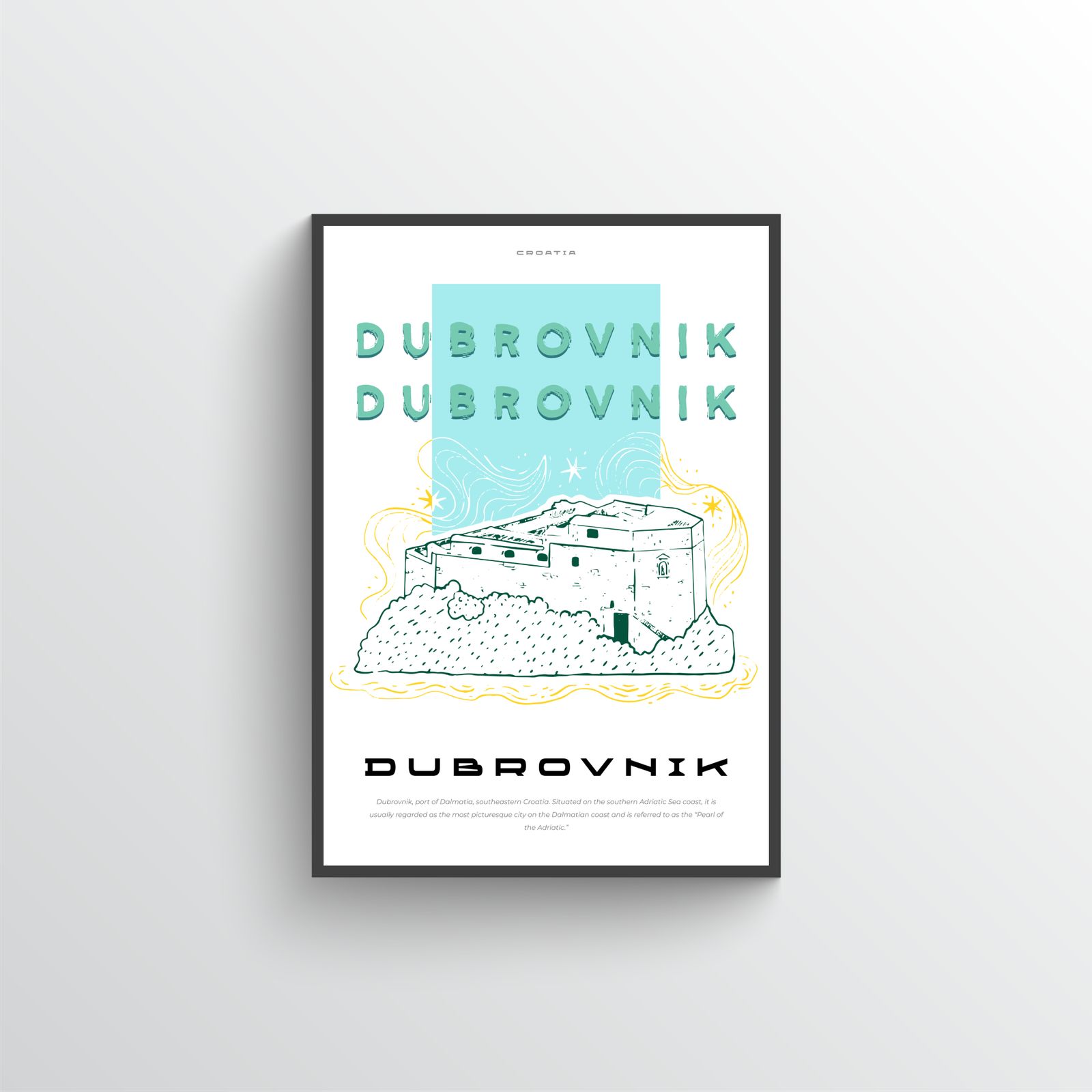 Dubrovnik Kroatien Reseposter