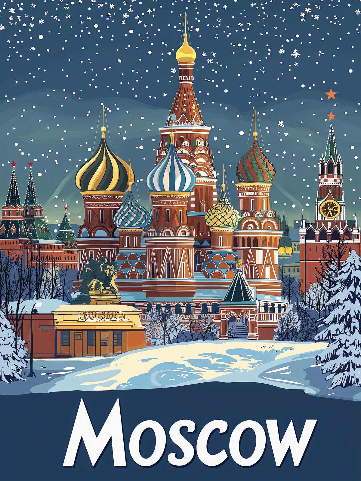 Poster - Moskva Ryssland