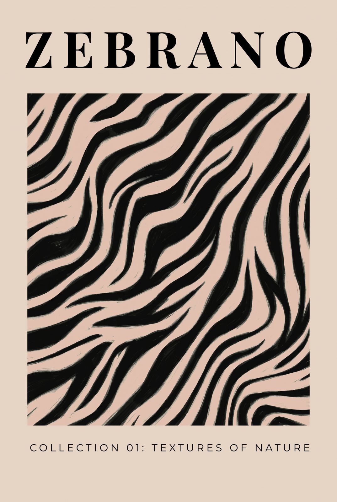 Poster - Zebrano Texturer av Naturen