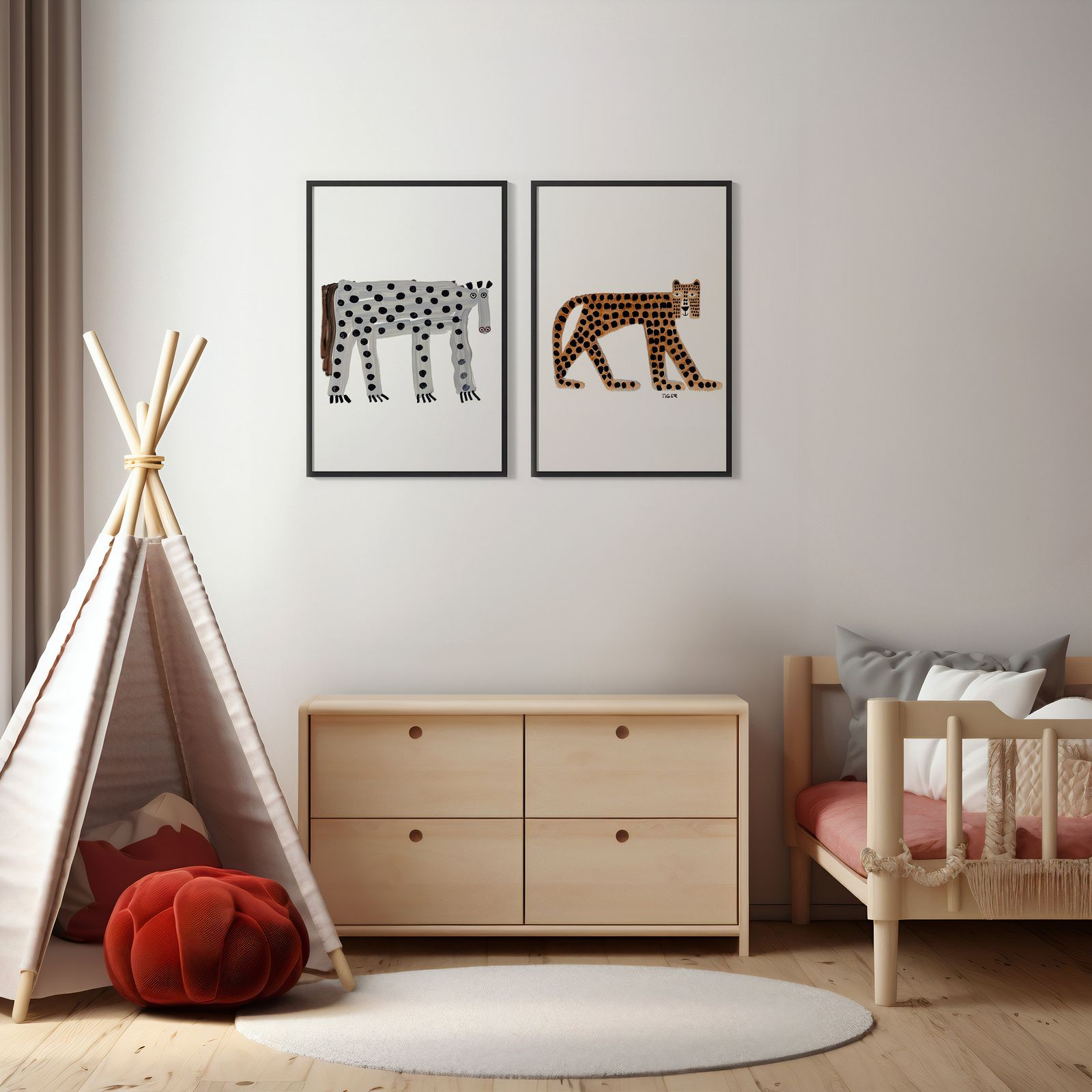Poster - Prickiga Djur / Set av 2