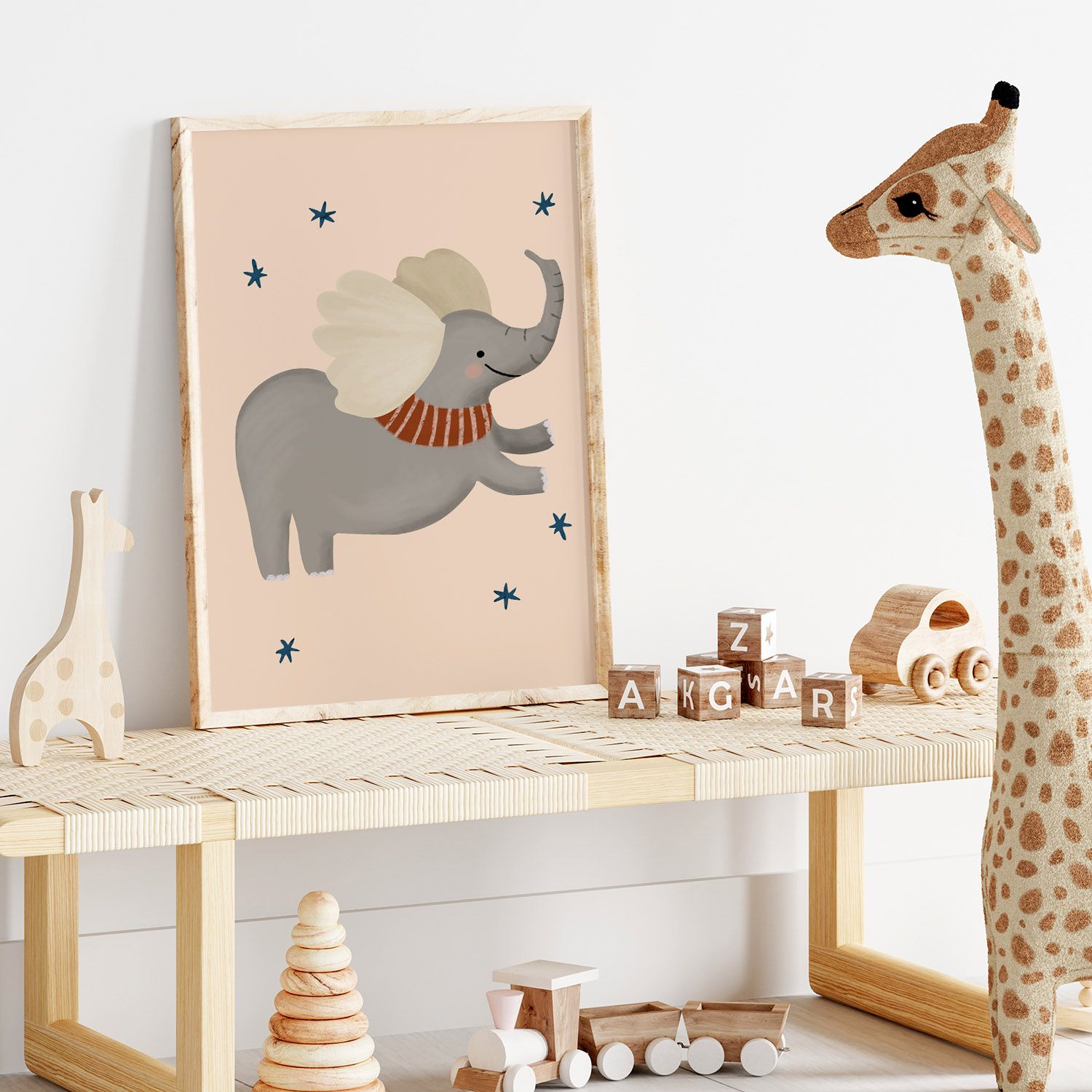 Poster - Flygande Elefant